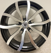 20" Borghini B32-M Wheel 🌟 20X8.5 +35 5X114.3 🌟 C.B 73.1 Black & Machined Rim